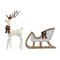 48 Inch H Reindeer and 38 Inch L Sleigh Set With Warm White LED Christmas Decoration